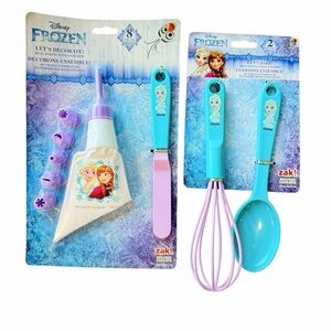 Zak! Disney Frozen Let’s Decorate Baking Tools for Kids 10 Pieces Brand New NIB